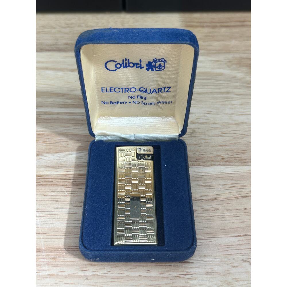 Colibri Gold-Tone Collectible Lighter in Original Box